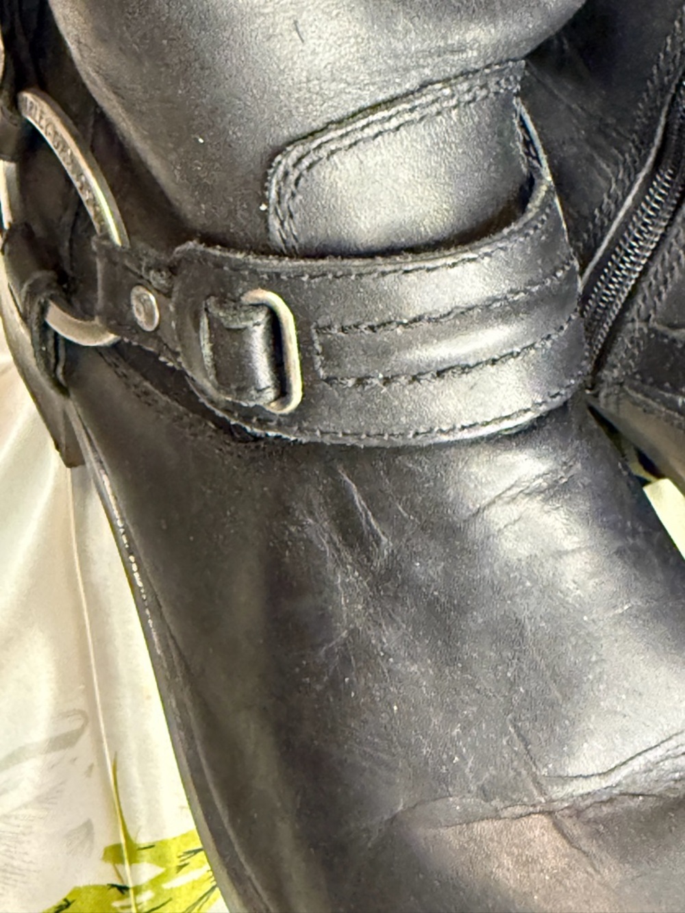 Harley-Davidson Women's Black Leather Mid-Calf Harness Boots - Picture 6 of 14